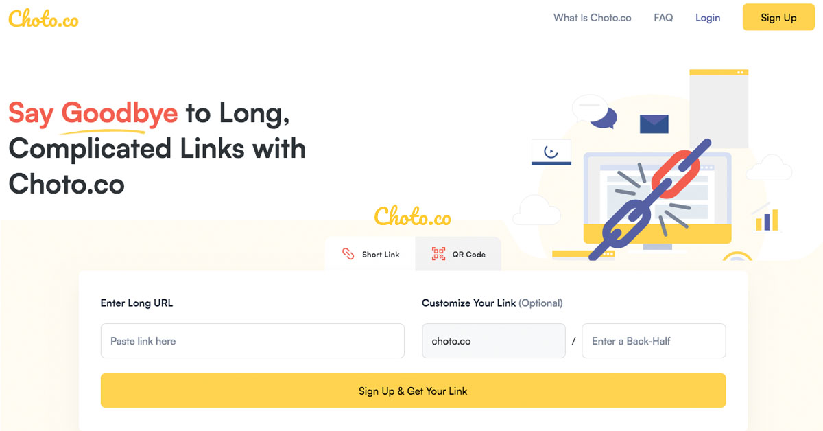 Choto.co URL Shortener for Social Media Marketing, Email Campaigns, Offline Marketing, Event Promotions