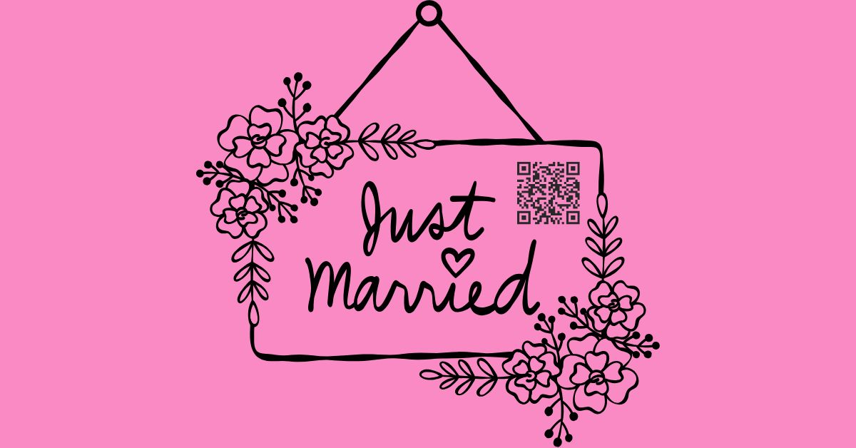 Creative Wedding Signage with QR Codes